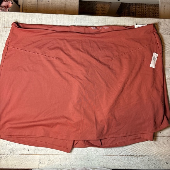 Old Navy Active Powersoft Skort Extra High Rise Go Dry Copper Red Womens Plus 4X - Picture 1 of 16